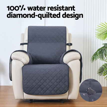 Artiss Recliner Chair Cover 100% Water Resistant Grey 4