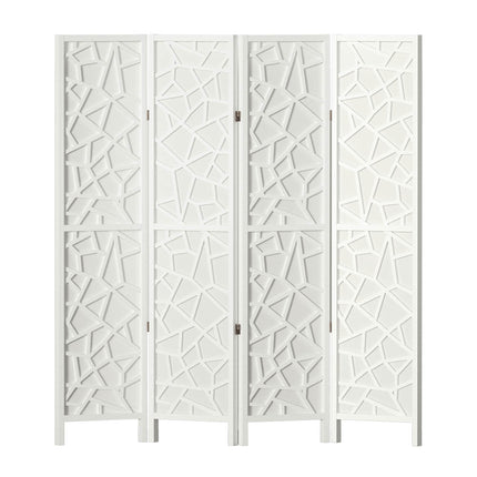 Artiss 4 Panel Room Divider Screen 162x170cm Clover White 7