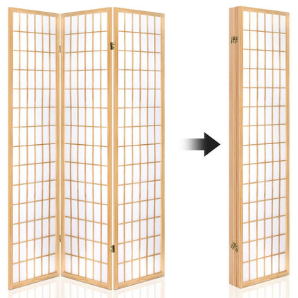 Artiss 6 Panel Room Divider Screen 261x179cm Natural 4