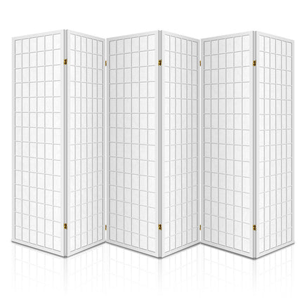 Artiss 6 Panel Room Divider Screen 261x179cm White 3