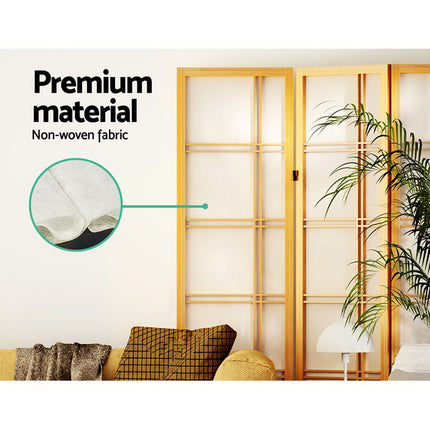 Artiss 6 Panel Room Divider Screen 265x179cm Nova Natural 6
