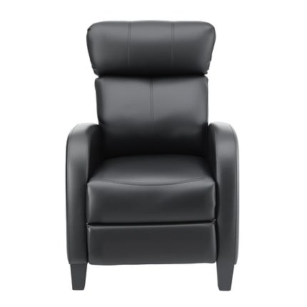 Artiss Massage Recliner Chair Small Recliner Sofa for Adults PU Leather Black 3