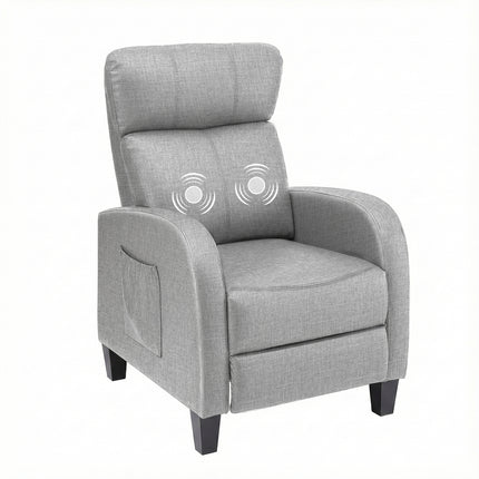 Artiss Massage Recliner Chair Small Recliner Sofa for Adults Fabric Grey 9