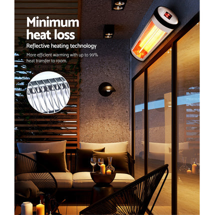 Devanti Electric Strip Heater Radiant Heaters 1500W 4