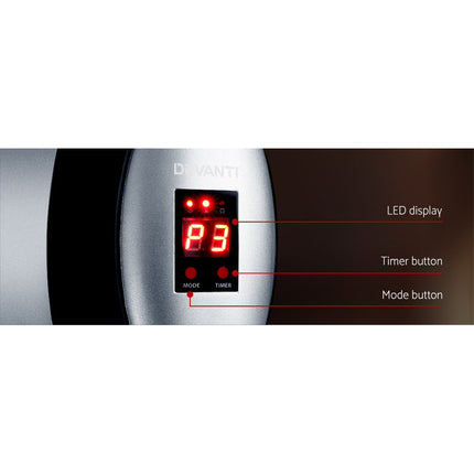 Devanti Electric Strip Heater Radiant Heaters 1500W 7