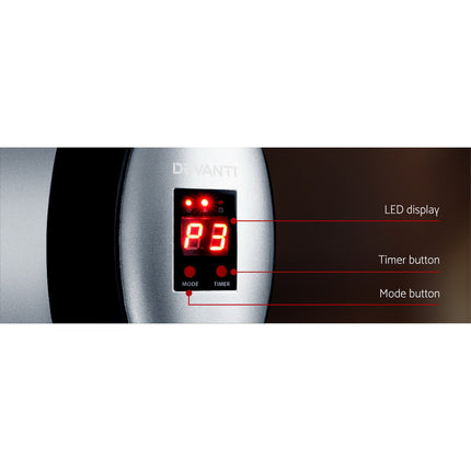 Devanti Electric Strip Heater Radiant Heaters 2000W 5