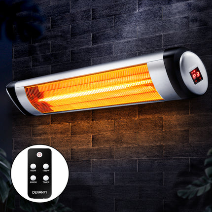 Devanti Electric Strip Heater Radiant Heaters 2000W 7