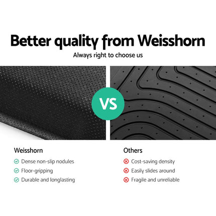 Weisshorn Car Floor Mats Rubber Fits Ford Ranger PX PX2 PX3 Dual Cab 2011-2022 3D 3