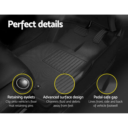 Weisshorn Car Floor Mats Rubber Compatible for Mazda BT50 Dual Crew Cab 7