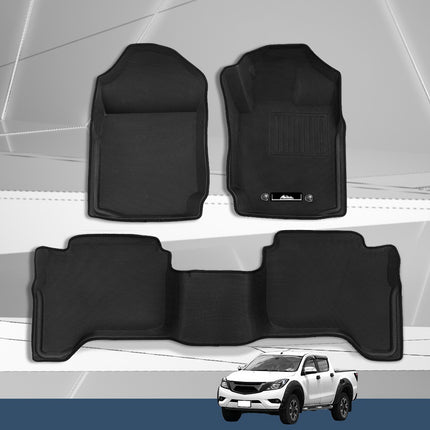 Weisshorn Car Floor Mats Rubber Compatible for Mazda BT50 Dual Crew Cab 8