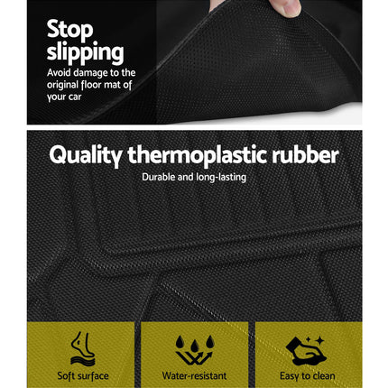Weisshorn Car Rubber Floor Mats Front And Rear Compatible For Toyota RAV4 2019-2022 4