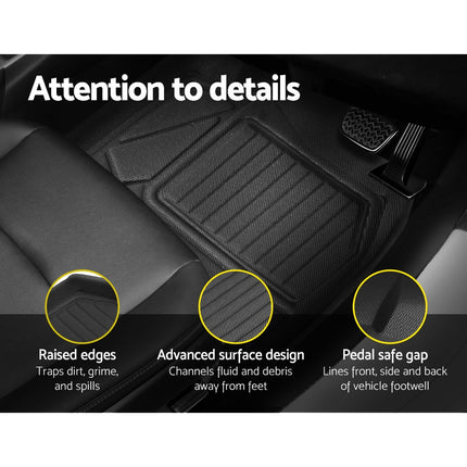 Weisshorn Car Rubber Floor Mats Front And Rear Compatible For Toyota RAV4 2019-2022 6