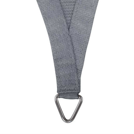 Instahut Shade Sail 6x6x6m Triangle 280GSM 98% Grey Shade Cloth 3