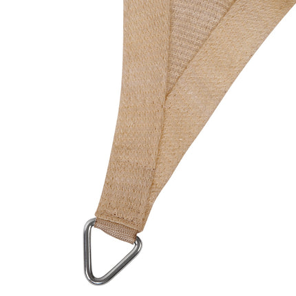 Instahut Shade Sail 5x5x5m Triangle 185GSM 95% Sand Shade Cloth 3