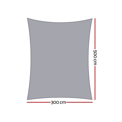 Instahut Waterproof Shade Sail Shade cloth 220GSM Canopy 3x5m 2