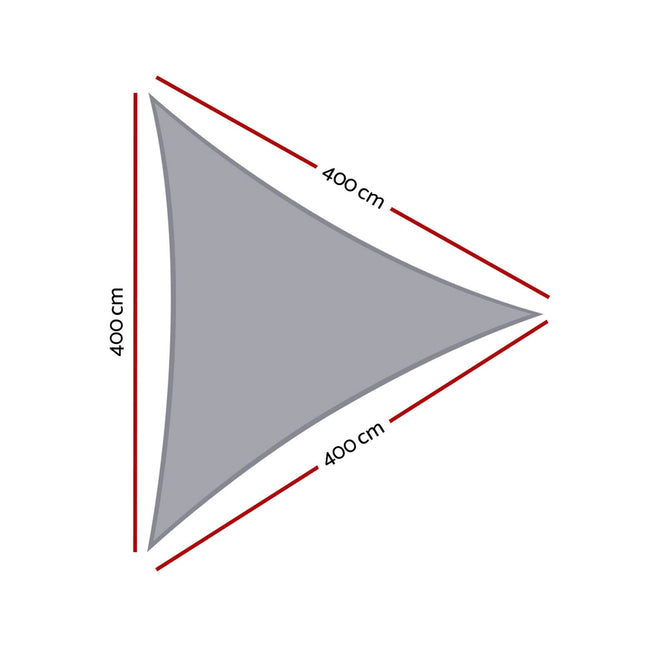 Instahut Waterproof Shade Sail Shade cloth Triangle Canopy 220GSM 4x4x4m 2