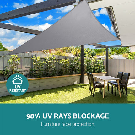 Instahut Waterproof Shade Sail Shade cloth Triangle Canopy 220GSM 4x4x4m 6