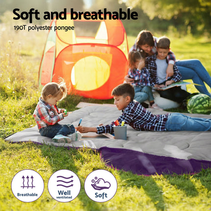Weisshorn Sleeping Bag Set of 2 Kids Single 172cm Thermal Camping Hiking 7