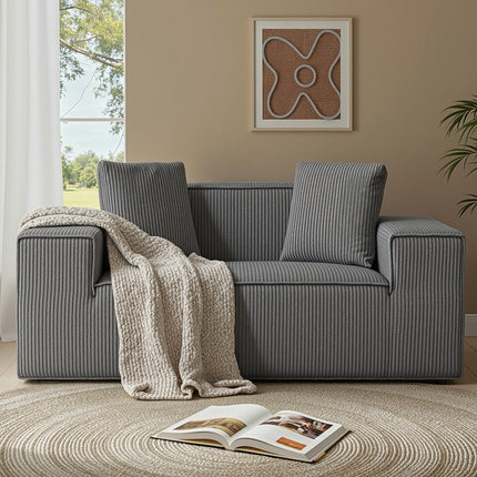 Artiss 2 Seater Sofa Loveseat Sofas Bed Couch No Assembly Corduroy Small Couches Apartement 4