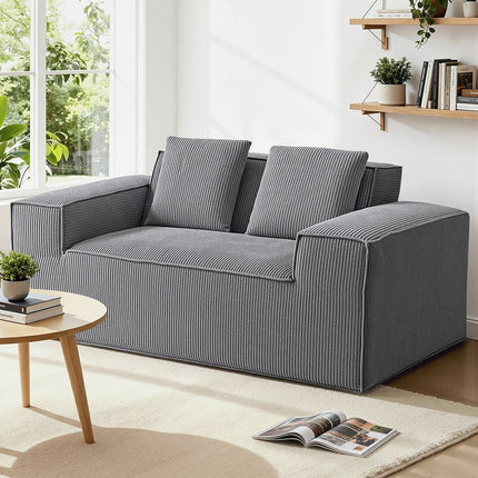 Artiss 2 Seater Sofa Loveseat Sofas Bed Couch No Assembly Corduroy Small Couches Apartement 10