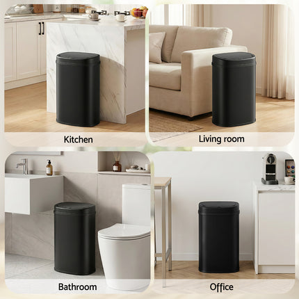 Devanti 50L Sensor Bin Motion Rubbish Automatic Black 7