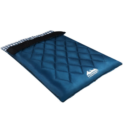 Weisshorn Sleeping Bag Double Pillow Thermal Camping Hiking Tent Blue -10&deg;C 3
