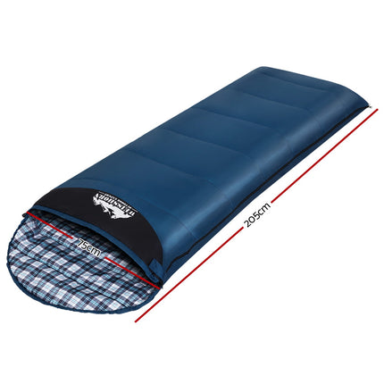 Weisshorn Sleeping Bag Single Thermal Camping Hiking Tent Blue 0&deg;C 2