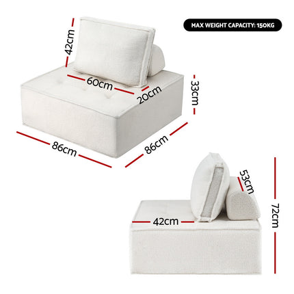 Artiss Floor Sofa Lounge Chair with Pillow 2