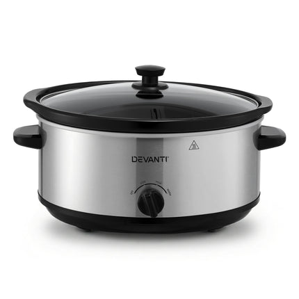 Devanti 6.5L Slow Cooker Electric Multi Cooker with 3 Heat Settings and Keep Warm Function 3