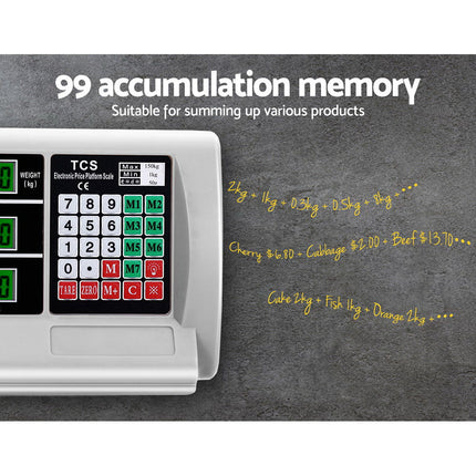 Emajin Platform Scales Digital 150KG Electronic Scale Counting LCD 5