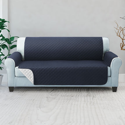 Artiss Sofa Cover Couch Covers 3 Seater Quilted Dark Grey 8