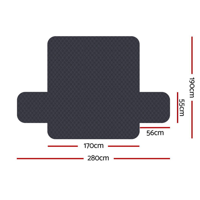 Artiss Sofa Cover Couch Covers 3 Seater 100% Water Resistant Dark Grey 2
