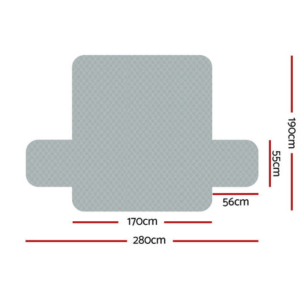 Artiss Sofa Cover Couch Covers 3 Seater 100% Water Resistant Grey 2