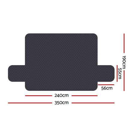 Artiss Sofa Cover Couch Covers 4 Seater 100% Water Resistant Dark Grey 2