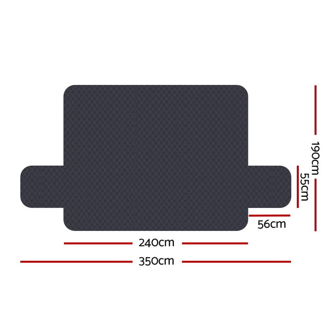 Artiss Sofa Cover Couch Covers 4 Seater 100% Water Resistant Dark Grey 2