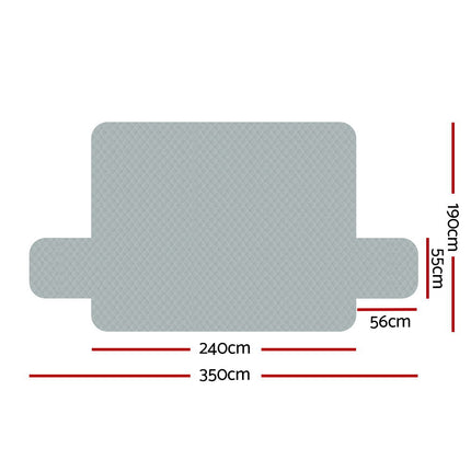Artiss Sofa Cover Couch Covers 4 Seater 100% Water Resistant Grey 2