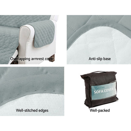 Artiss Sofa Cover Couch Covers 4 Seater 100% Water Resistant Grey 6