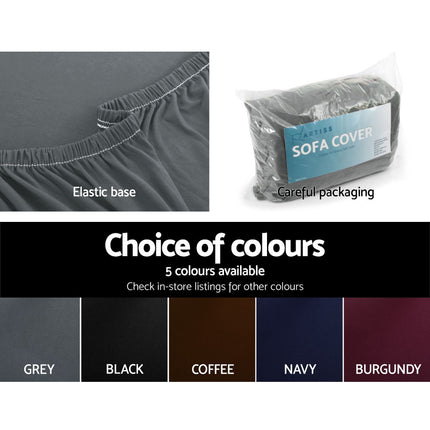 Artiss Sofa Cover Couch Covers 2 Seater Stretch Grey 5