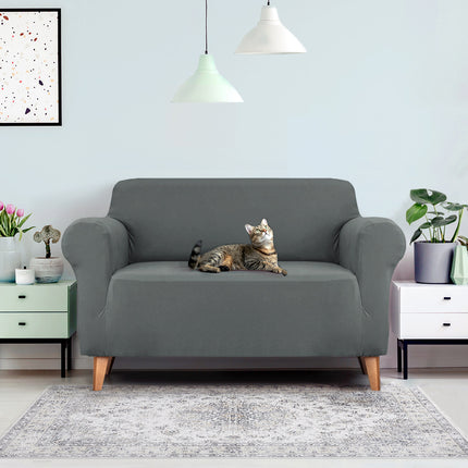 Artiss Sofa Cover Couch Covers 2 Seater Stretch Grey 7