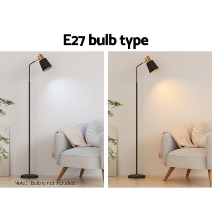 Artiss Floor Lamp LED Light Stand Modern Home Living Room Office Reading Black 6