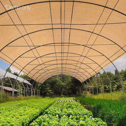Instahut 90% Shade Cloth 1.83x10m Shadecloth Sail Heavy Duty Beige 7