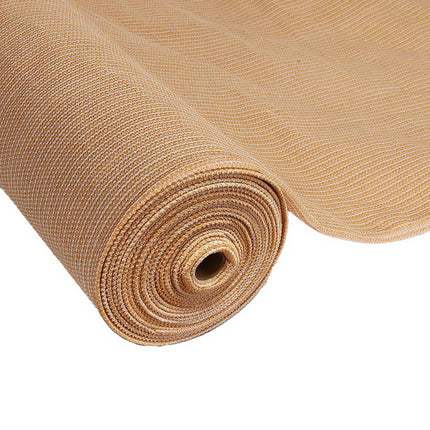 Instahut 90% Shade Cloth 1.83x10m Shadecloth Sail Heavy Duty Beige 8