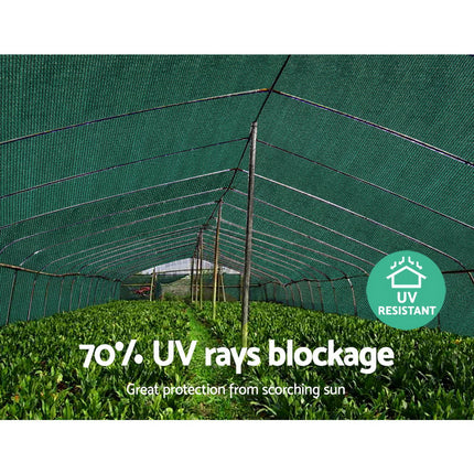 Instahut 70% Shade Cloth 1.83x20m Shadecloth Sail Heavy Duty Green 6