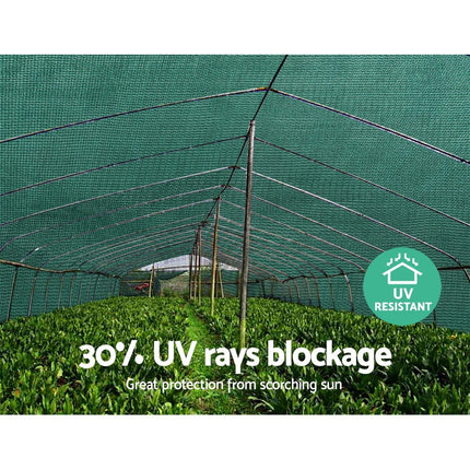 Instahut 30% Shade Cloth 1.83x20m Shadecloth Wide Heavy Duty Green 6