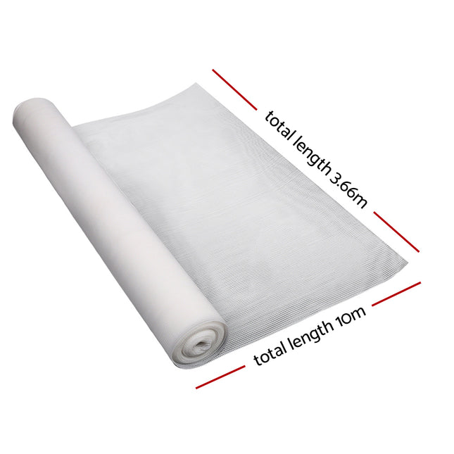 Instahut 30% Shade Cloth 3.66x10m Shadecloth Wide Heavy Duty White 2