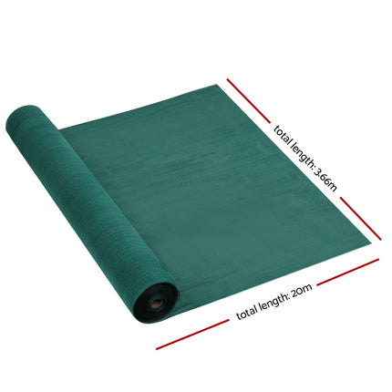 Instahut 30% Shade Cloth 3.66x20m Shadecloth Wide Heavy Duty Green 2