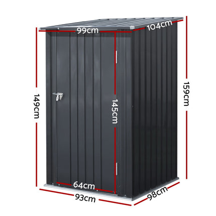 Giantz Garden Shed 0.99x1.04M Sheds Outdoor Tool Storage Workshop House Steel 2