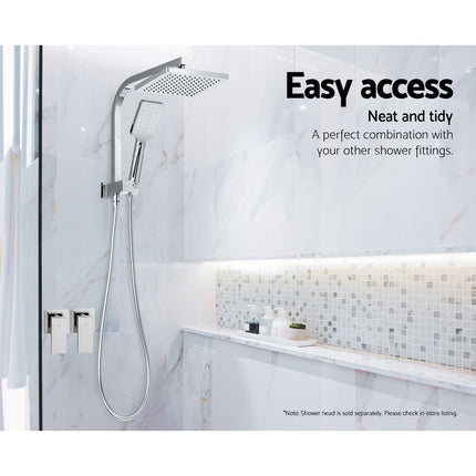 Cefito Shower Twins Tap Wall Bath Taps Brass Hot Cold Basin Bathroom Chrome 7