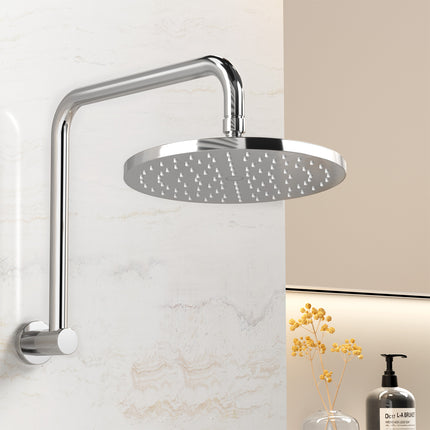 9'' Rain Shower Head Overhead High-pressure Swivel Chrome 4