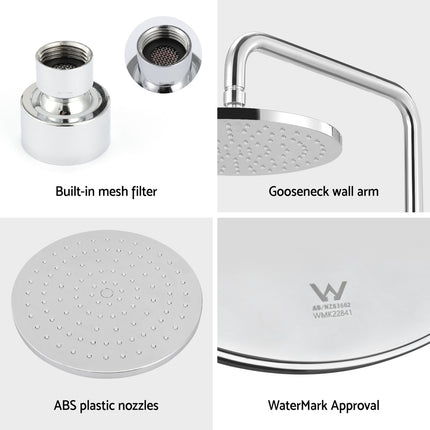 9'' Rain Shower Head Overhead High-pressure Swivel Chrome 6